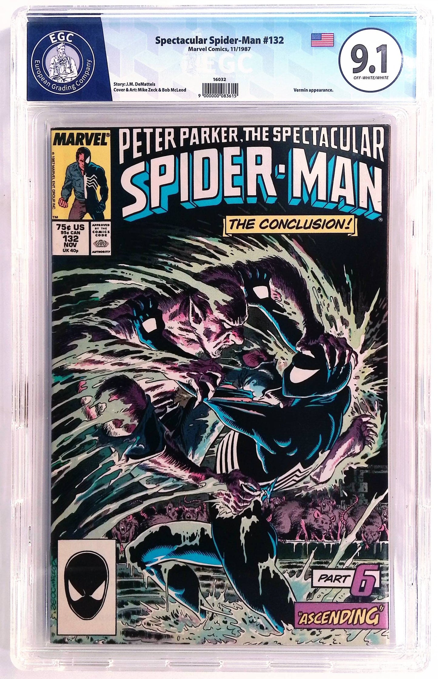 1987 - The Spectacular Spider-Man, Vol. 1 #132 Var. A - NM- - ENG 1
