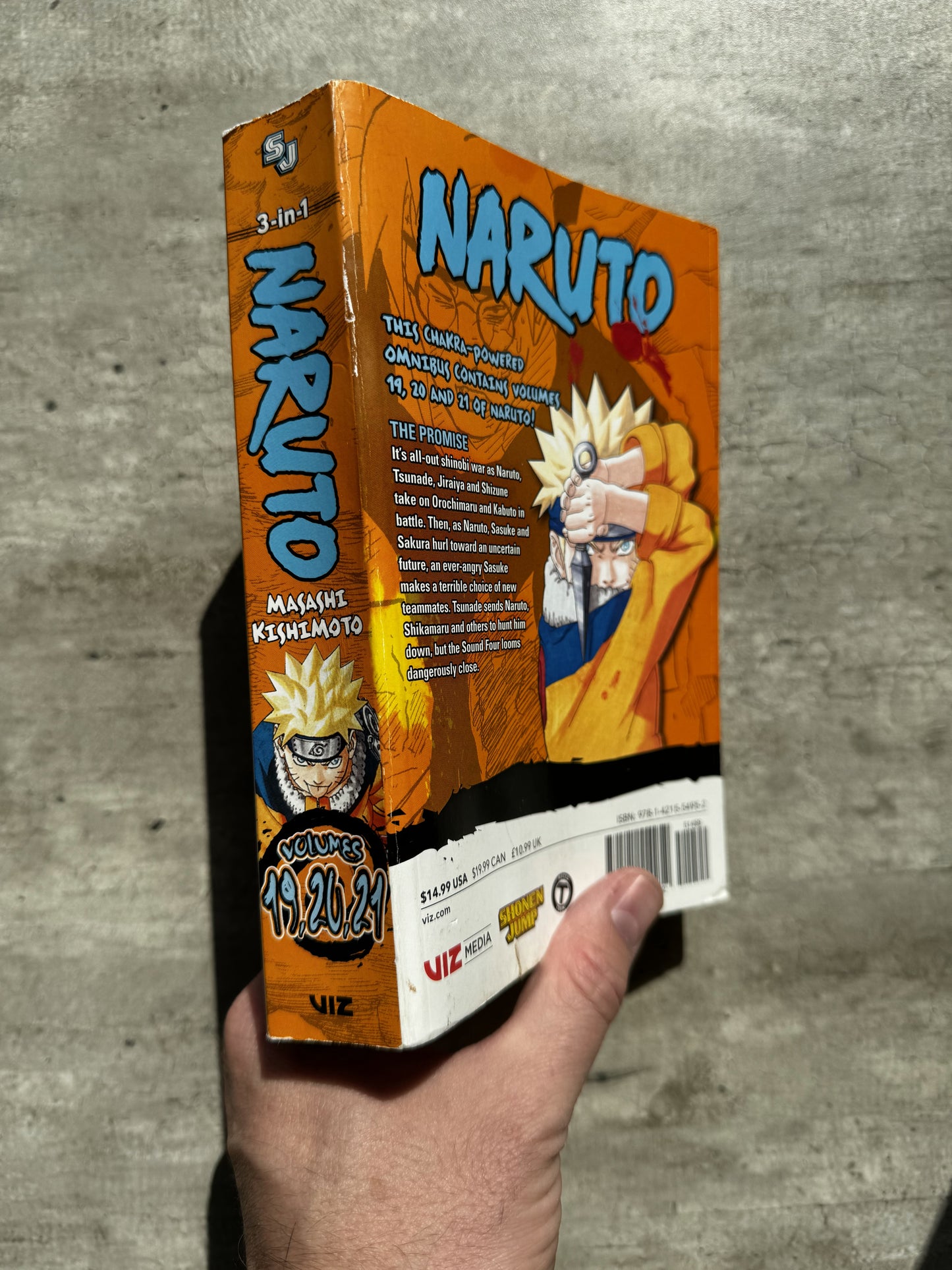 Naruto 3-in-1 Vol.19,20,21 - Masashi Kishimoto - (English) Manga Book