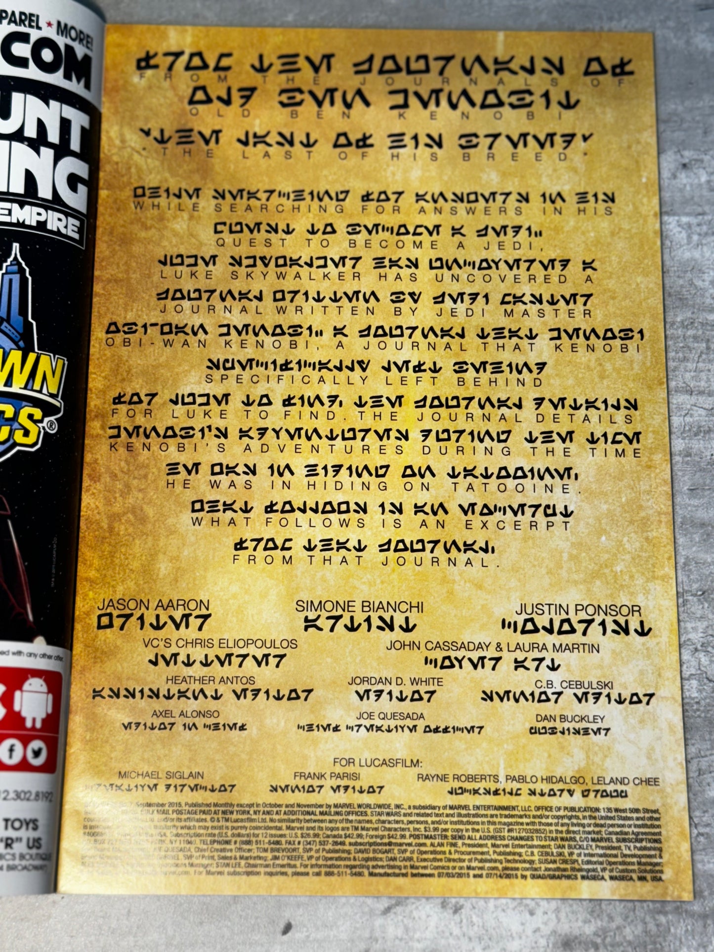 2015 - Marvel Comics - Star Wars, Vol. 2 (Marvel) #7 - NM+ - Español