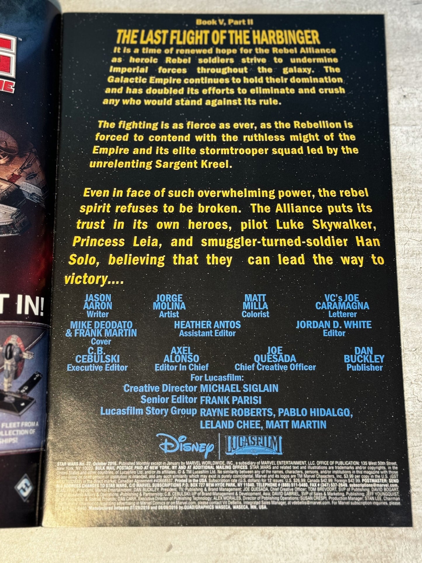 2016 - Marvel Comics - Star Wars, Vol. 2 (Marvel) #22 - NM+ - Español