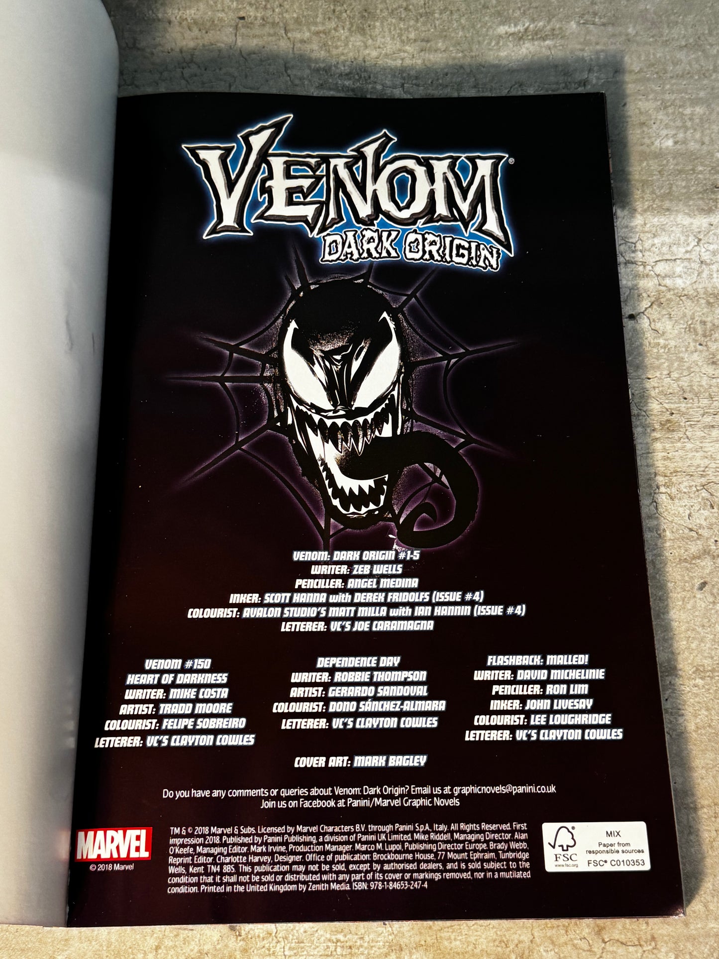 2018 - Marvel - Venom: Dark Origin - Novela gráfica - NM+ - Español