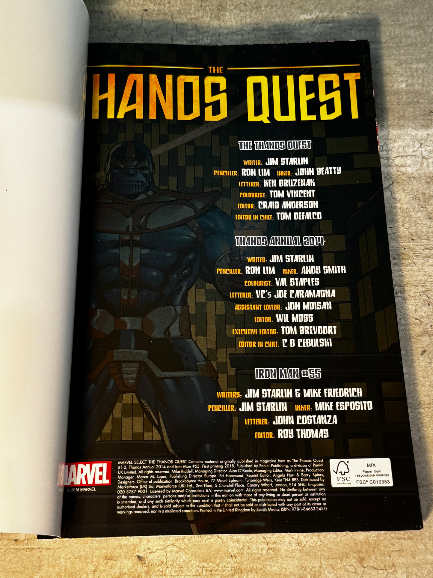 2018 - Marvel - Thanos Quest - Novela gráfica - NM+ - Español