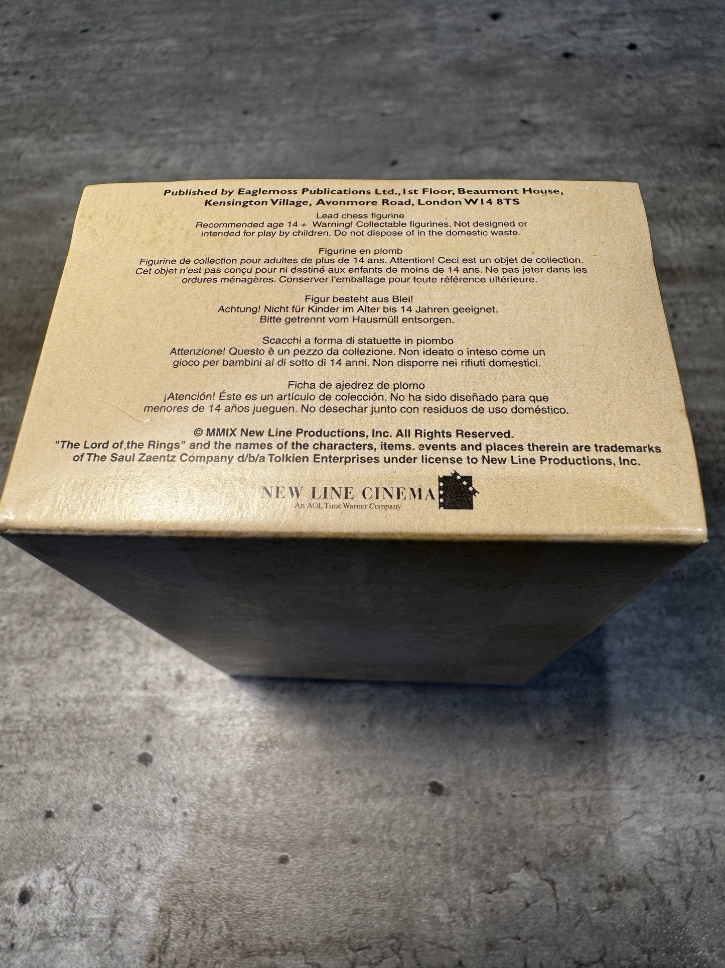 Eaglemoss Chess Lord Of The Rings Figure Lead - Shelob - White Rock - Grey Heavens Eagle