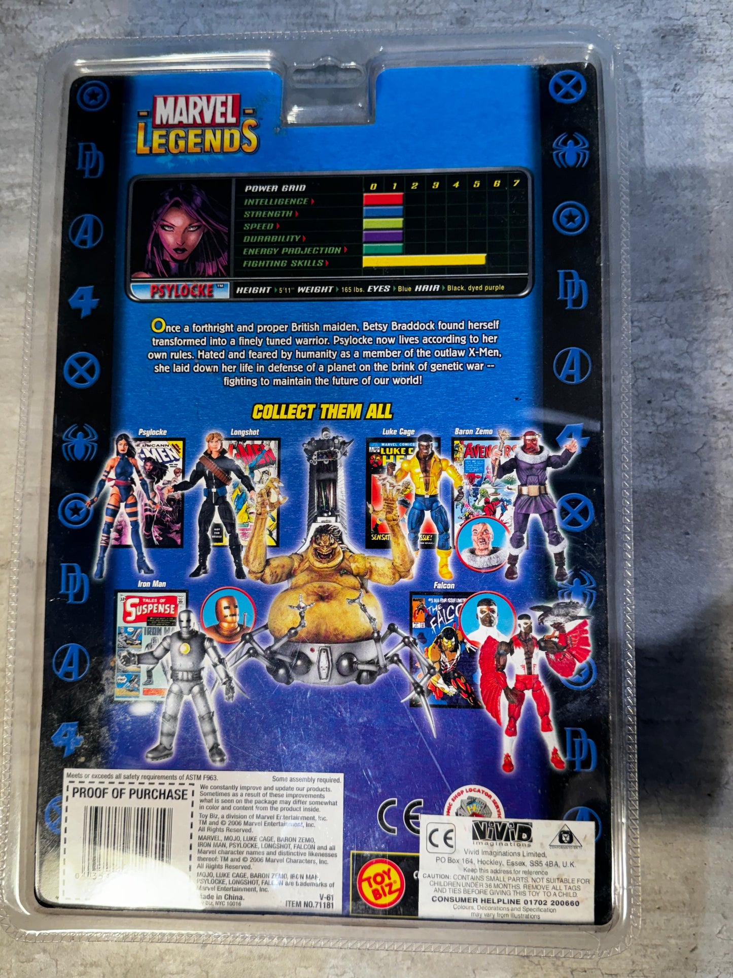 Marvel Legends Mojo Series Psylocke X-Men Action Figure - Toy Biz