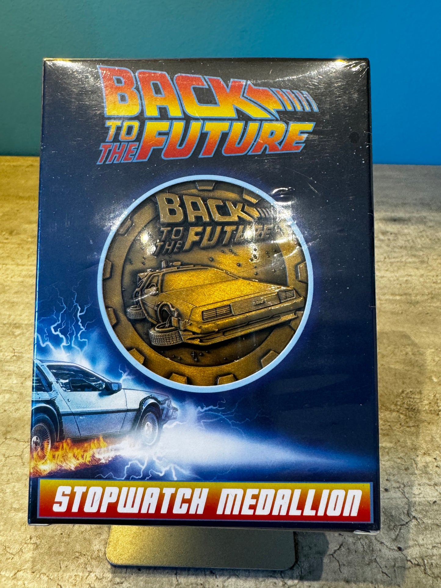 Back to The Future Gold Stopwatch Metal Medallion