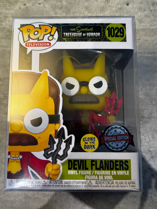 Figura de vinilo Funko Pop! de Los Simpsons Glow Devil Flanders n.° 1029