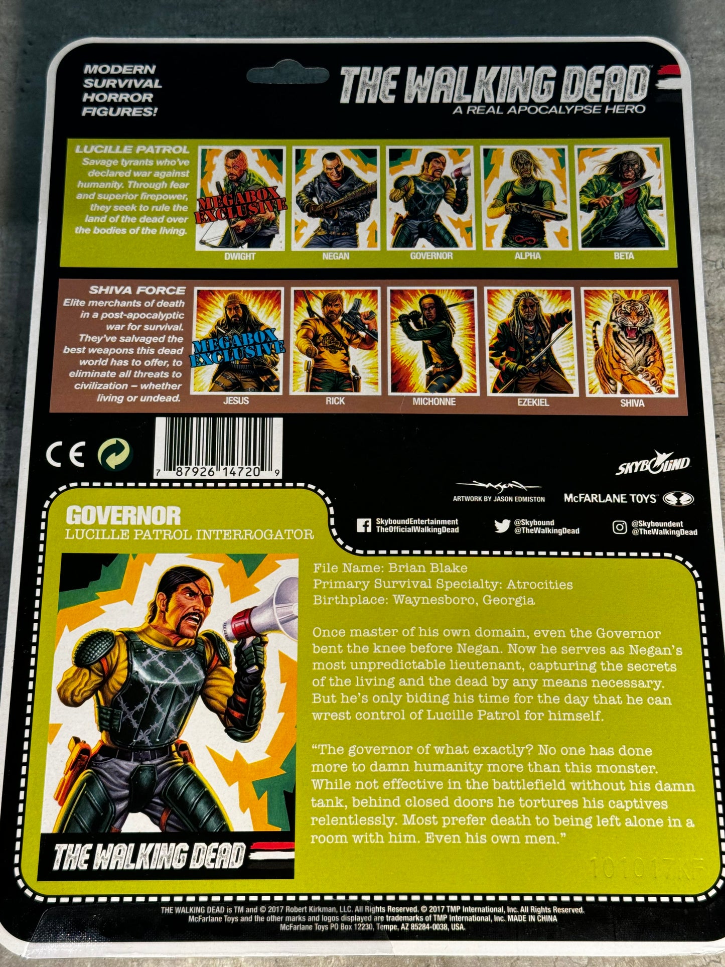 The Walking Dead Lucille Patrol Governor Skybound Exclusive Fully Poseable Rare 2