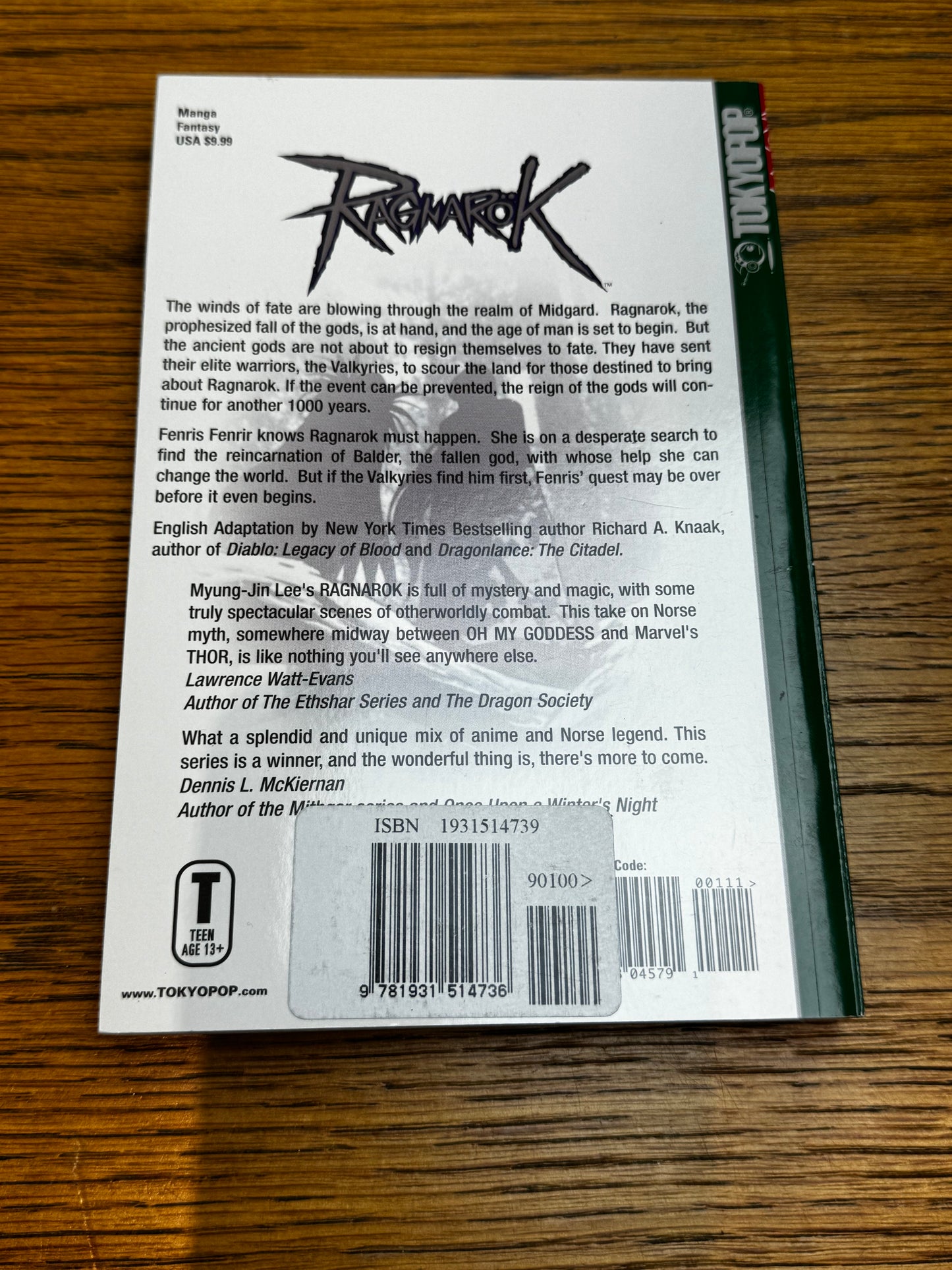 2002 - Tokyopop - Ragnarok #1 - NM/M - Eng 2