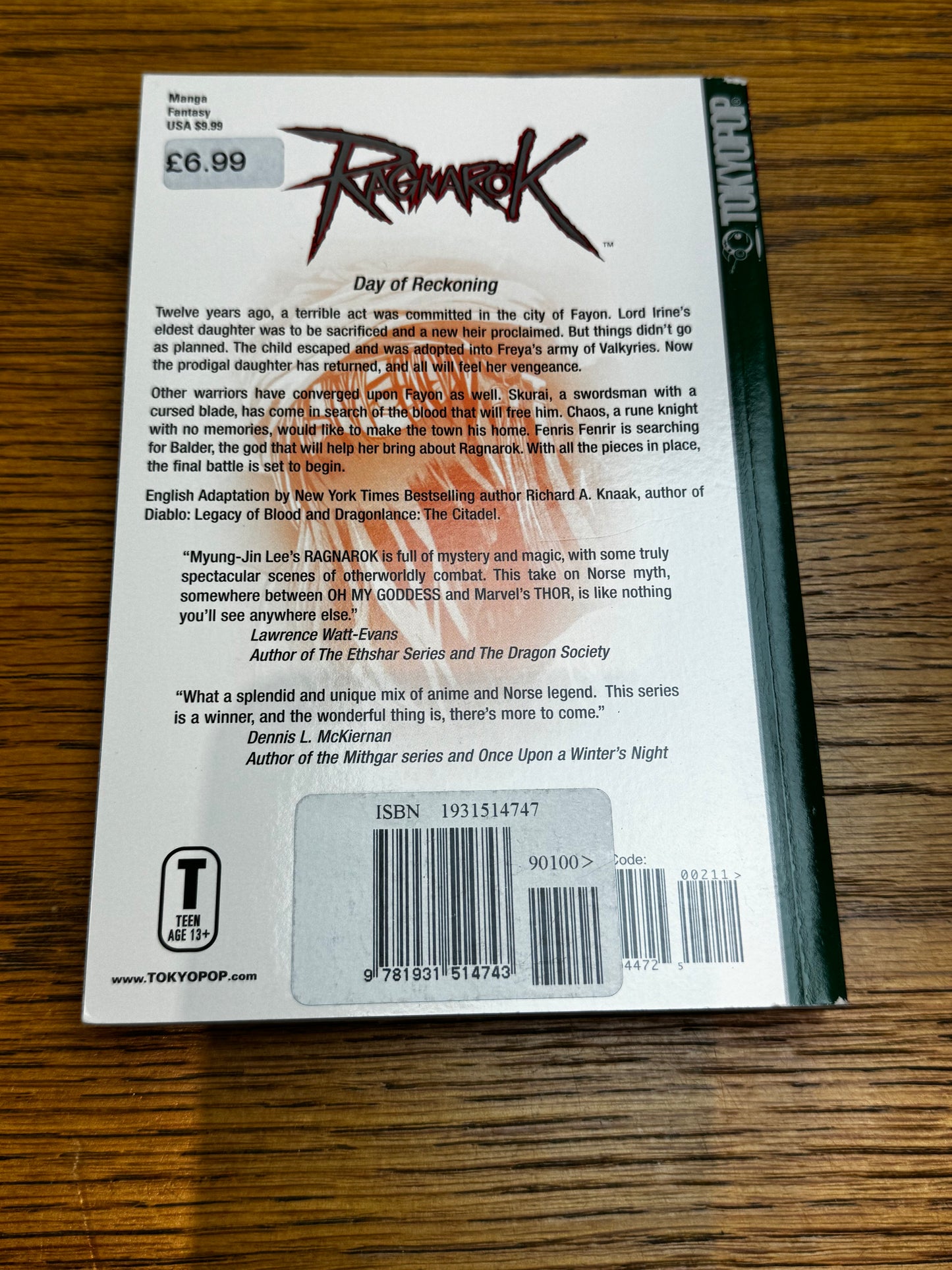 2002 - Tokyopop - Ragnarok #2 - NM/M - Eng 2