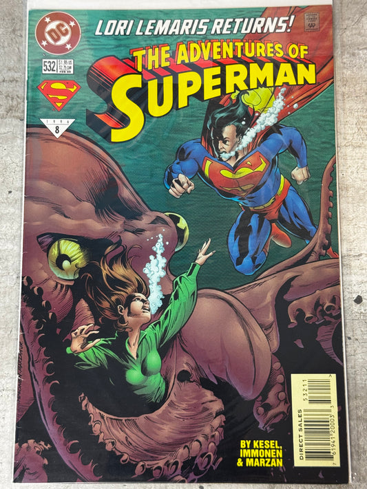 1996 - The Adventures of Superman #532 Var. A - Troubled Waters - NM+ - ENG 1