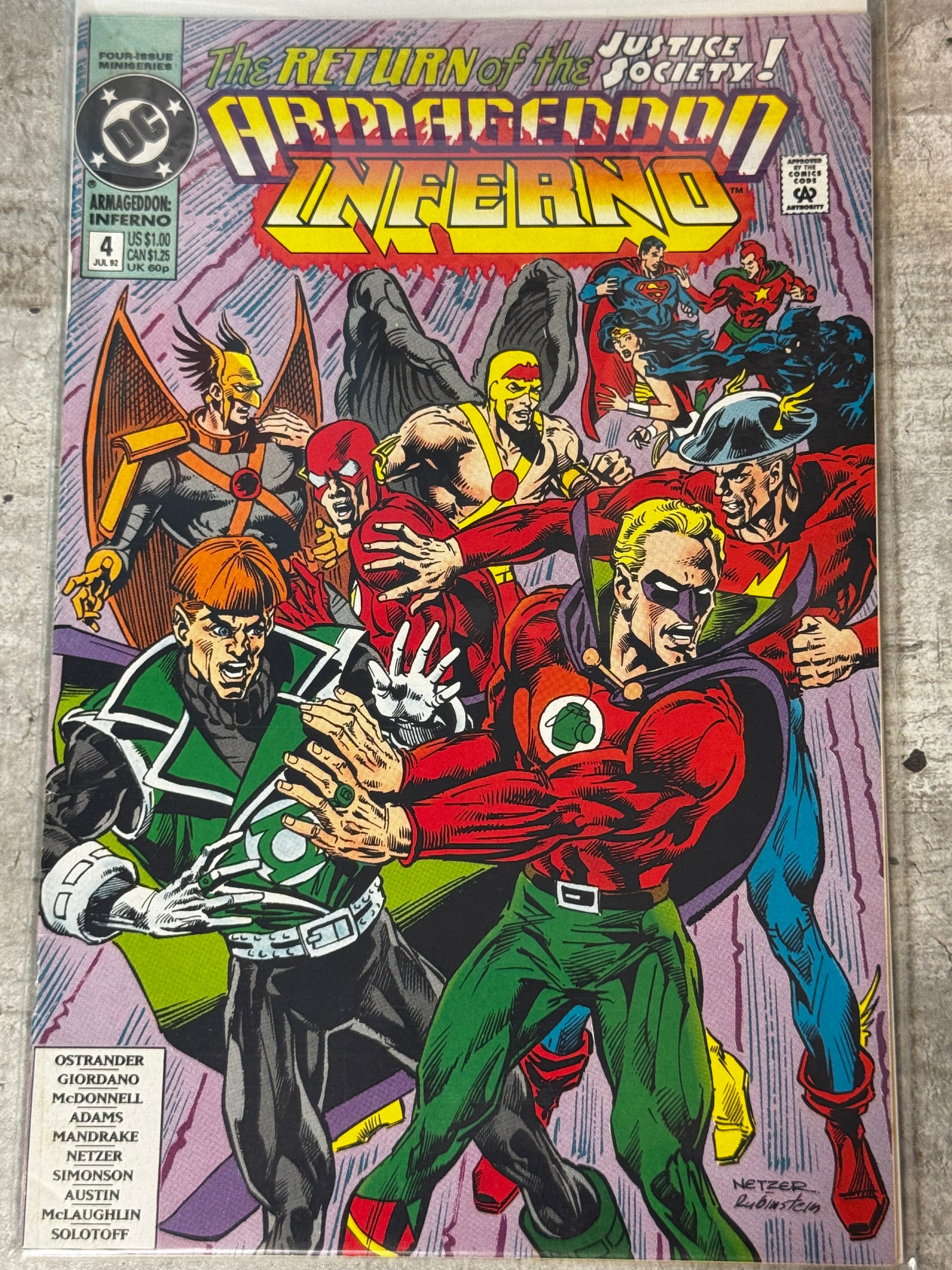 1992 - Armageddon: Inferno #4 Var. A - The Gathering of Heroes - VF/NM - ENG 1