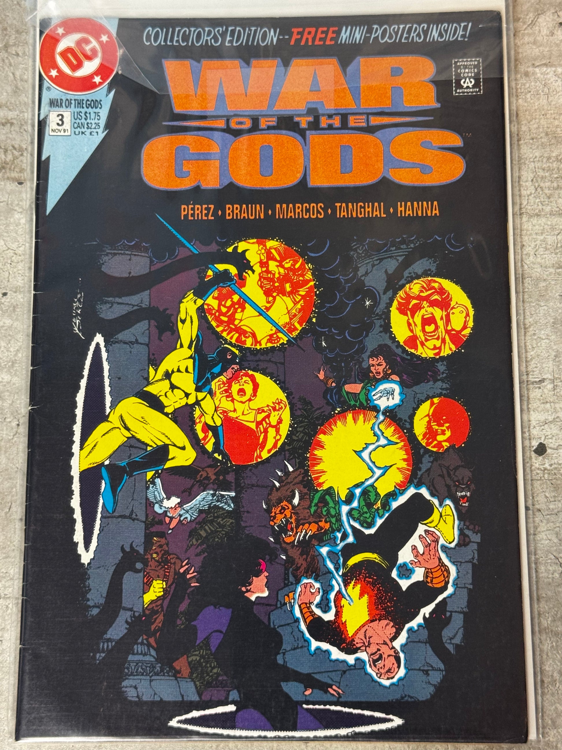 1991 - War of the Gods #3 Var. C - Casualties of War - NM+ - ENG 1