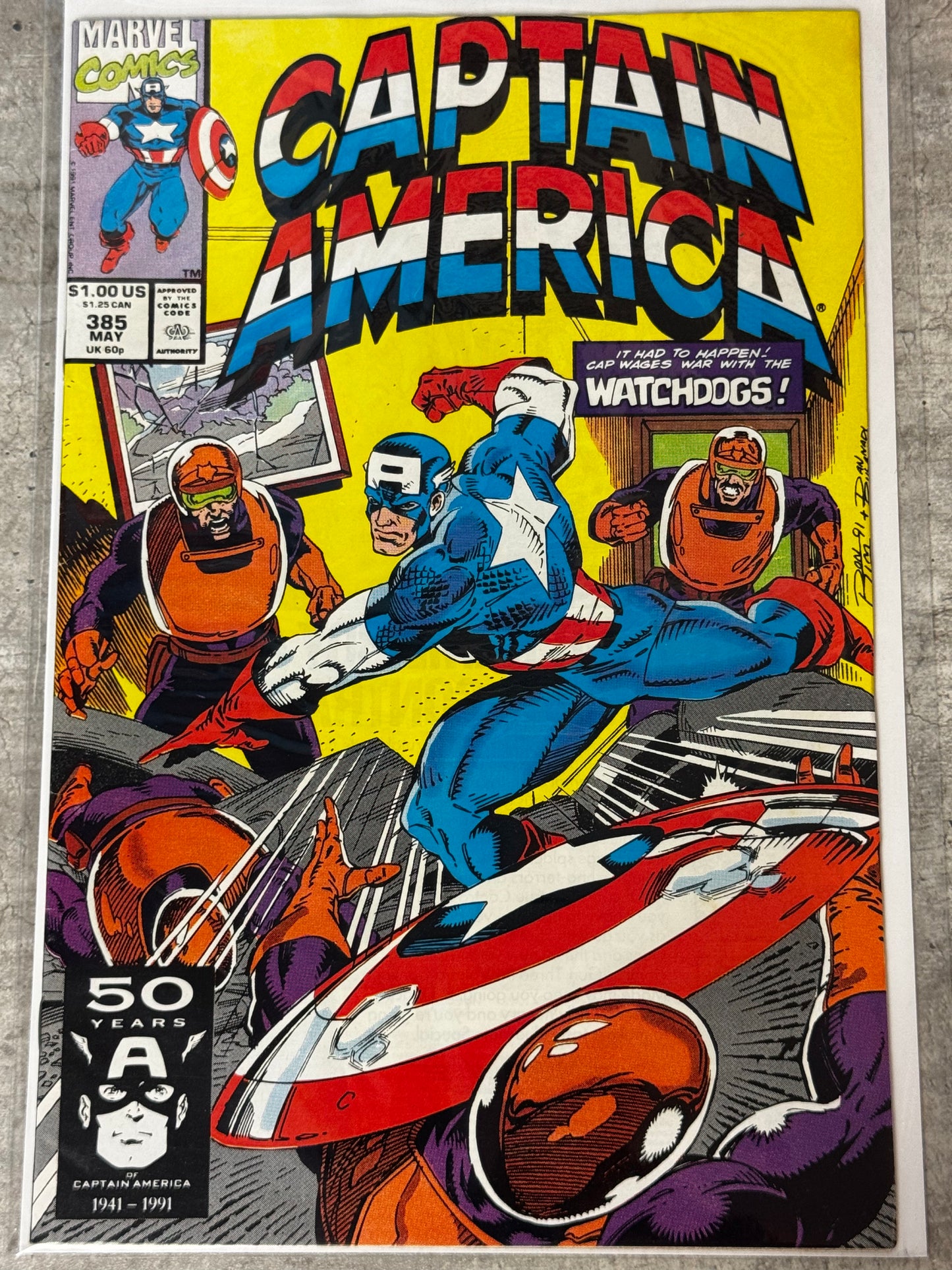 1991 - Captain America, Vol. 1 #385 Var. A - VF/NM - ENG 1