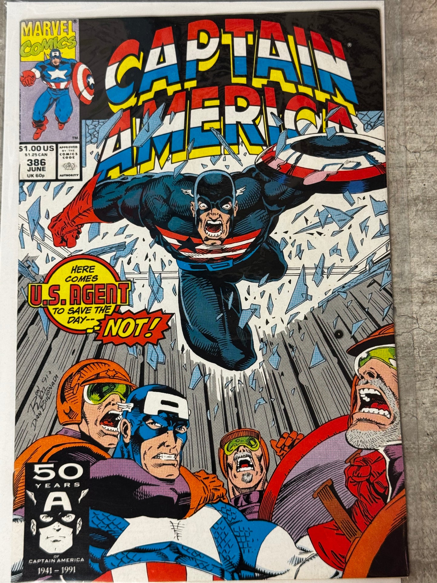 1991 - Captain America, Vol. 1 #386 Var. A - VF/NM - ENG 1