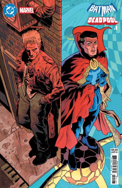 2025 - DC / Marvel: Batman / Deadpool #1 Var. P - The Cosmic Kiss Caper! / A Magician Walks Into a Universe / Sticks & Snikts / Harley & Hulk's Amazin' Saturday!!!! / New Friends in Old Places - M - ENG - PRE-ORDER 1