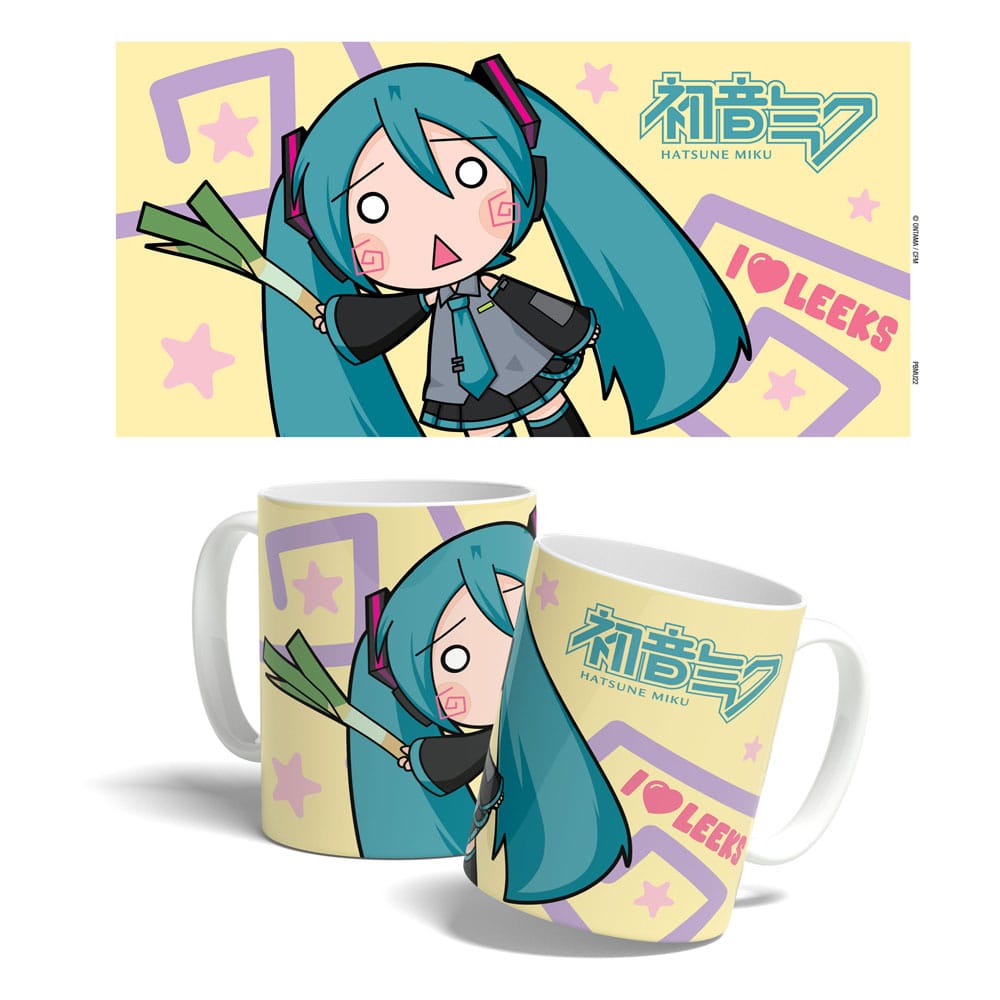 Hatsune Miku Mug Miku Chibi Leek Girl 325 ml - M 1