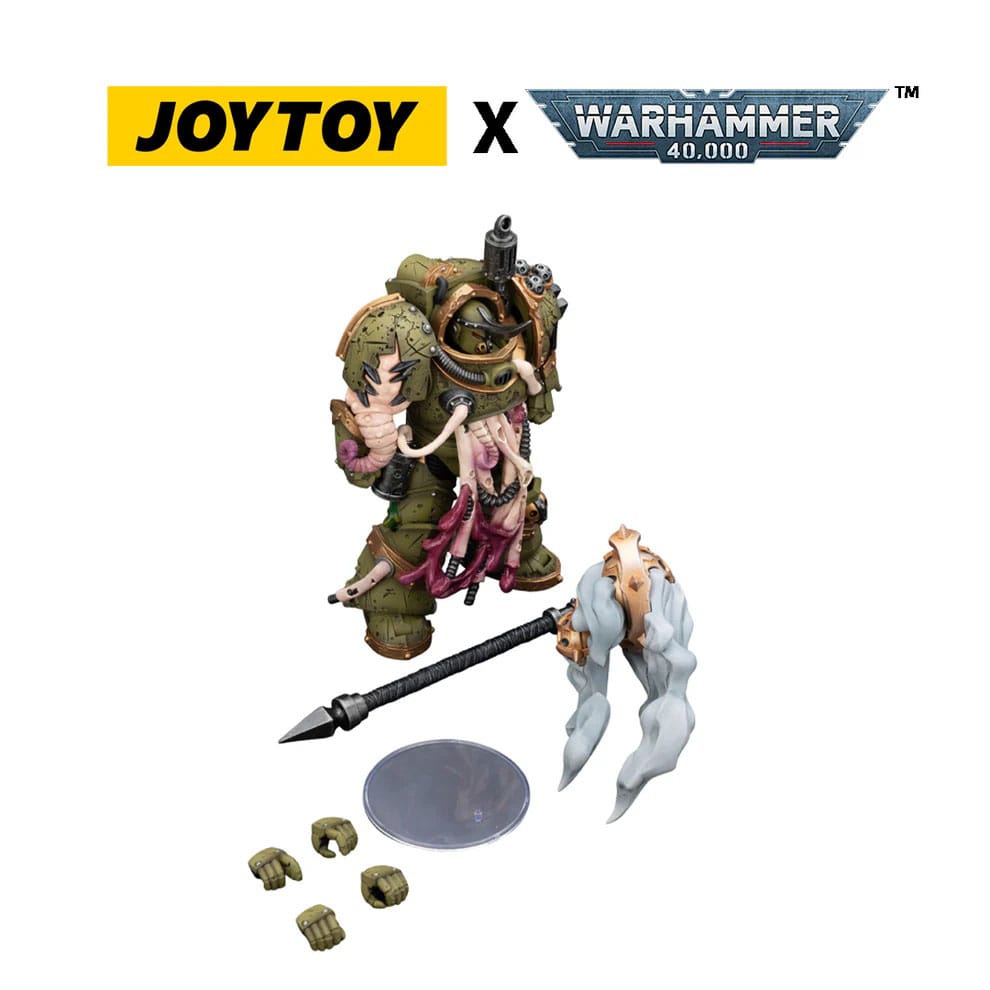 Warhammer 40,000 Action Figure Death Guard Blightlord Terminator 2 with Flail of Corruption 14 cm - M 6