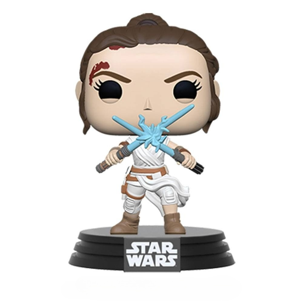 Star Wars Episode IX Pop! Movies Vinyl Figure Rey W/2 Light Sabers 9 Cm - M