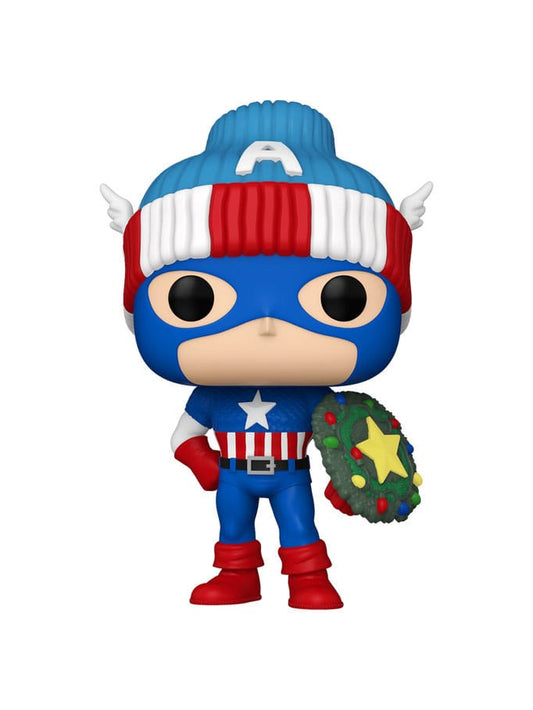 Marvel POP! Vinyl Figure Holiday Capt. America 9 cm - M 1