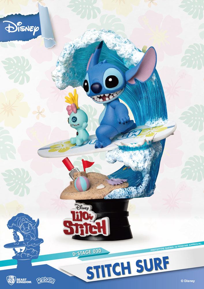 Disney Summer Series D-Stage PVC Diorama Stitch Surf 15 cm - M 2