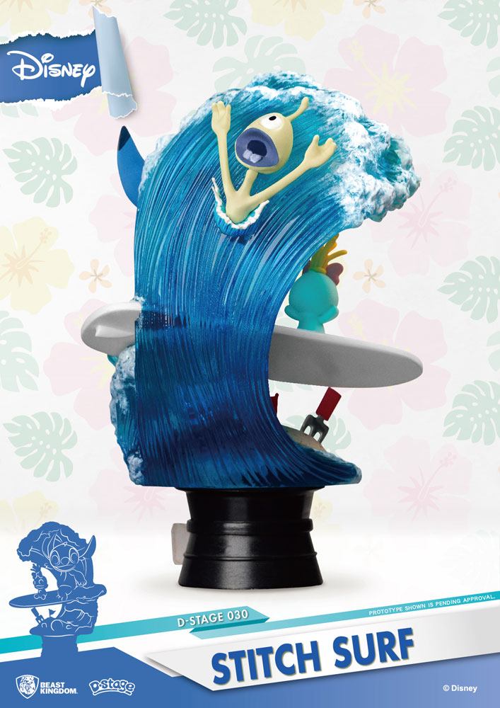 Disney Summer Series D-Stage PVC Diorama Stitch Surf 15 cm - M 3