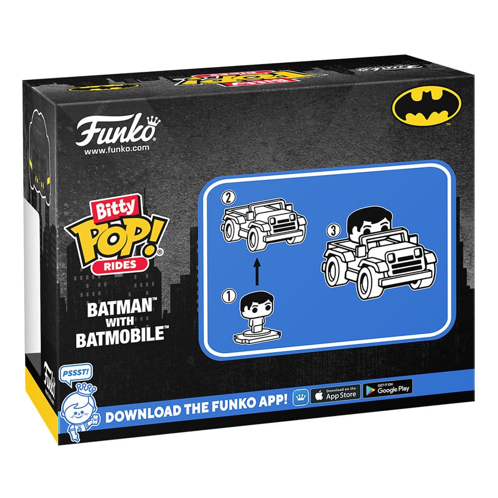 DC Comics Bitty Pop! Batman w/Batmobile 2,5 cm - M 3