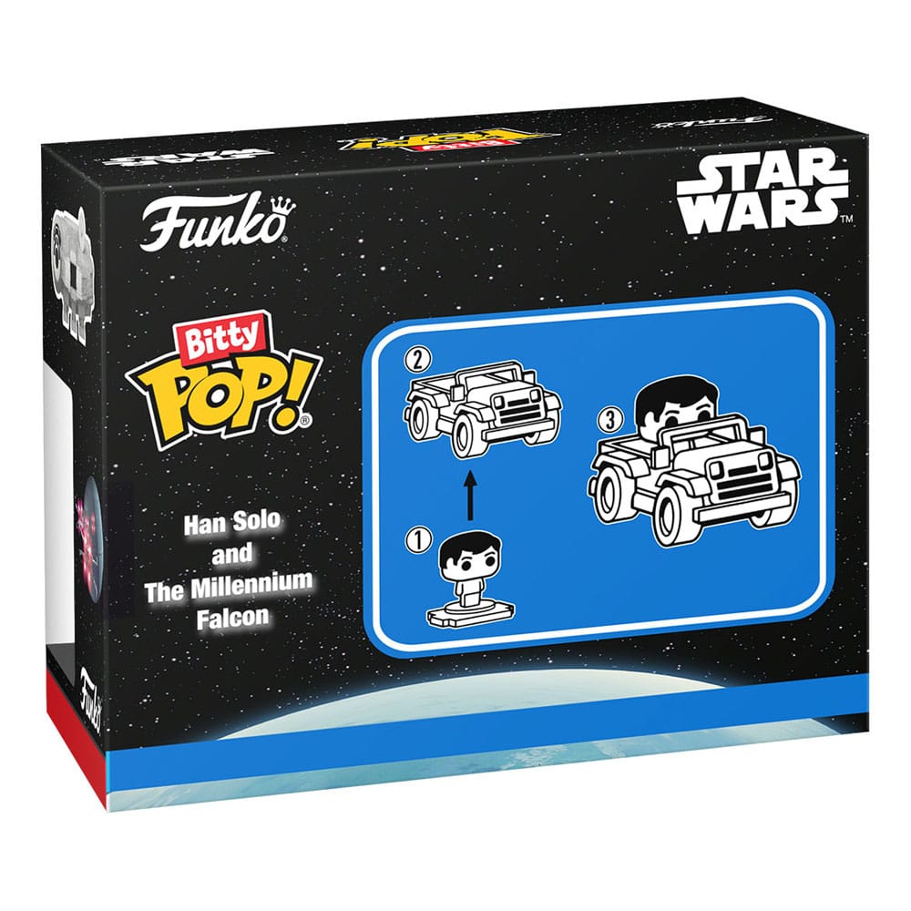 Star Wars Bitty Pop! Han Solo w/Millenium Falcon 2,5 cm 3