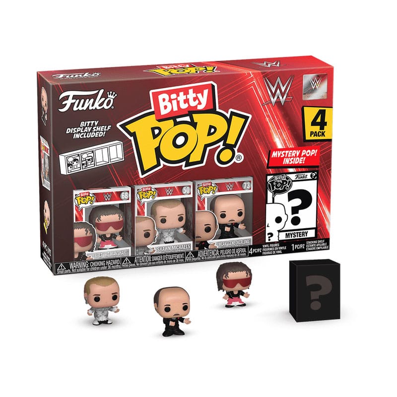 WWE Bitty Pop! Vinyl Figure 4-Pack Bret Hart 2,5 cm - M 1