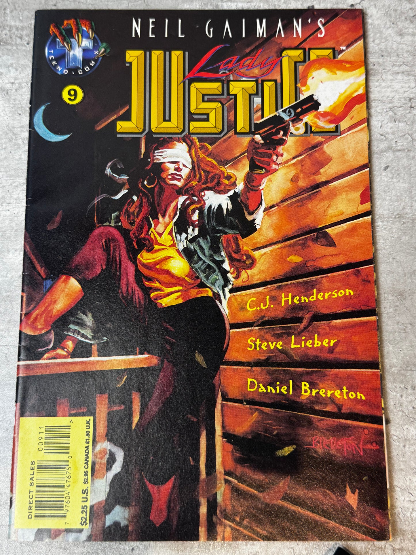 1996 - Tekno Comix - Neil Gaiman's Lady Justice (Tekno Comix) #9NM+ - ENG 1
