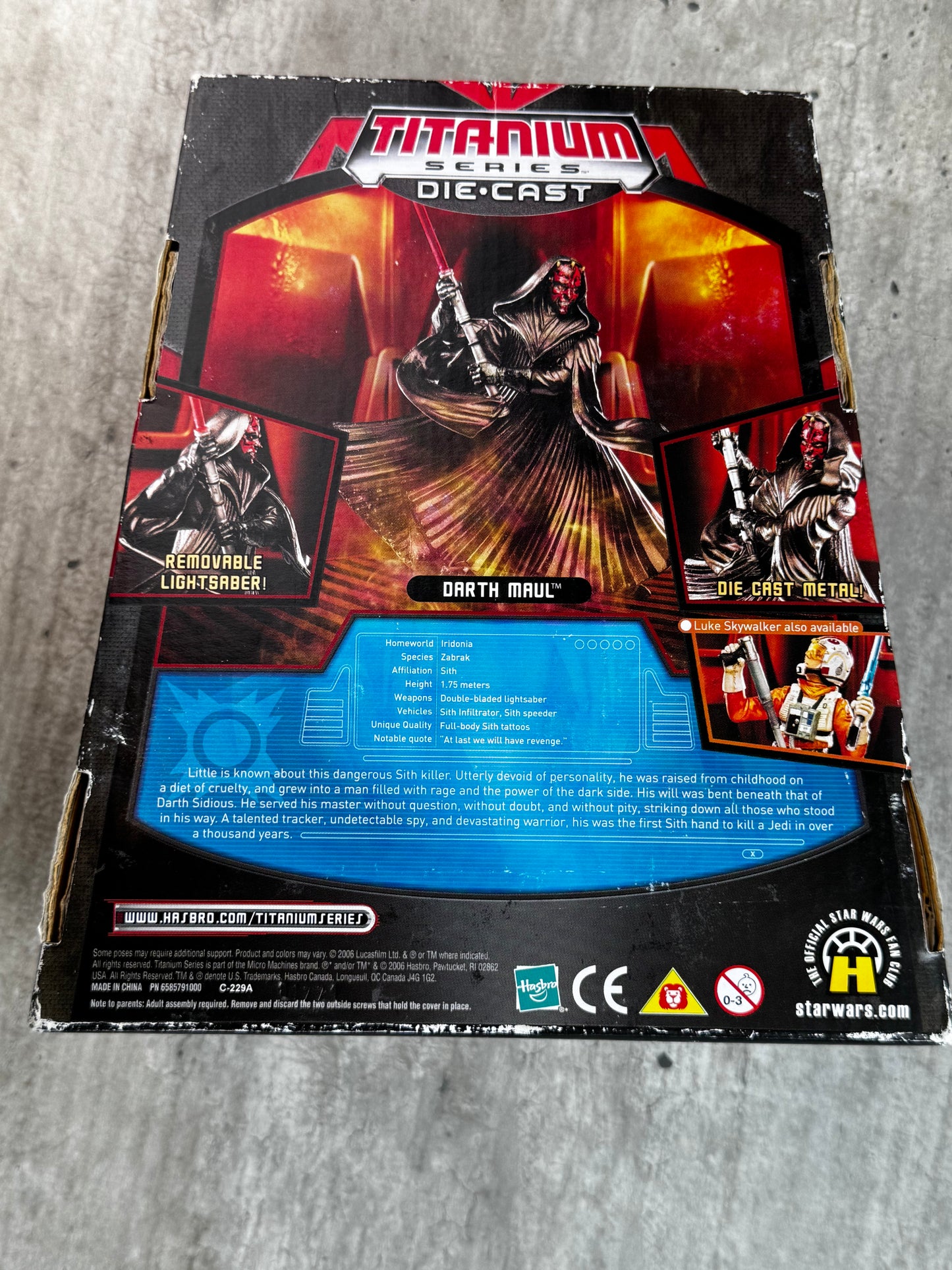 Star Wars Titanium Series Die Cast Darth Maul - VG/F
