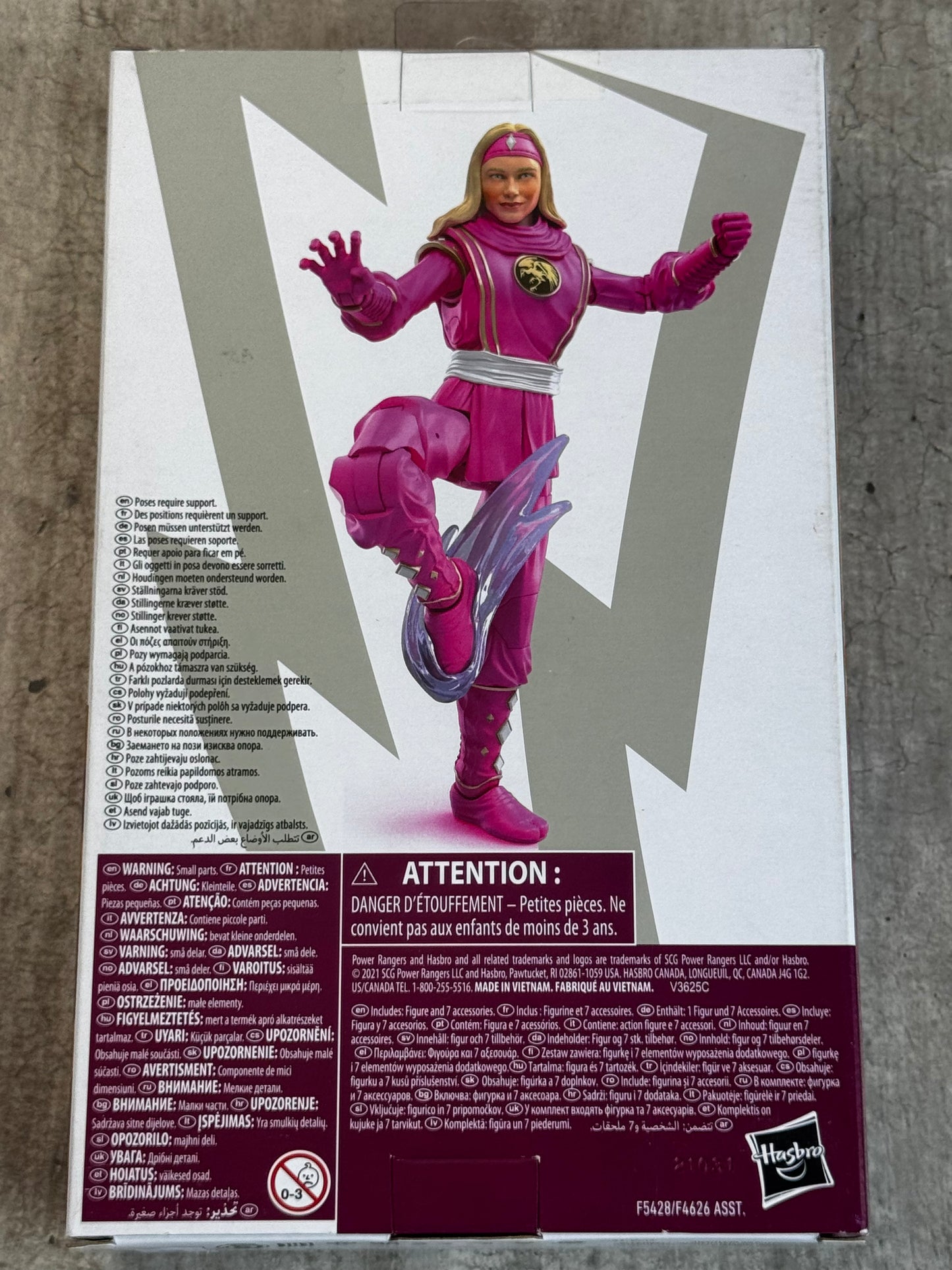 Power Rangers - Mighty Morphin Ninja Pink Ranger - No Face Cover - VF+