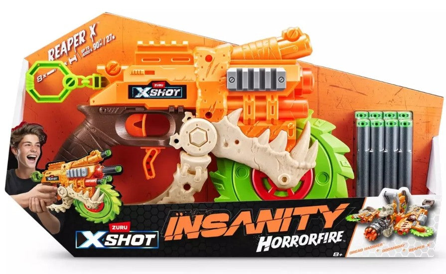 X-Shot Insanity HorrorFire Reaper X (8 Darts) by Zuru - M 1