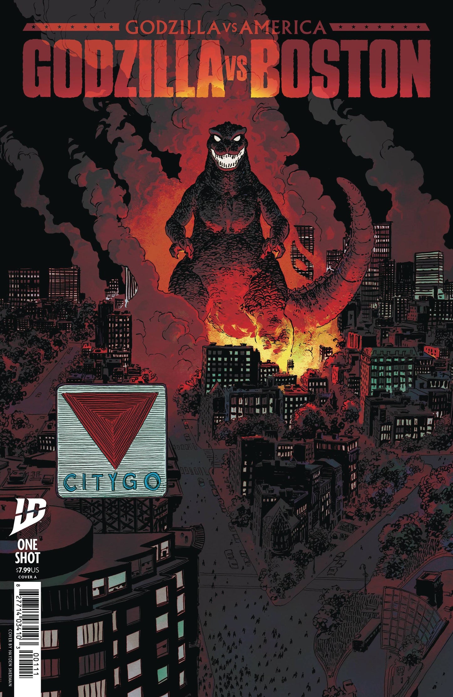 2025 - Godzilla Vs. America: Godzilla Vs. Boston #1 Var. A - M - ENG 1