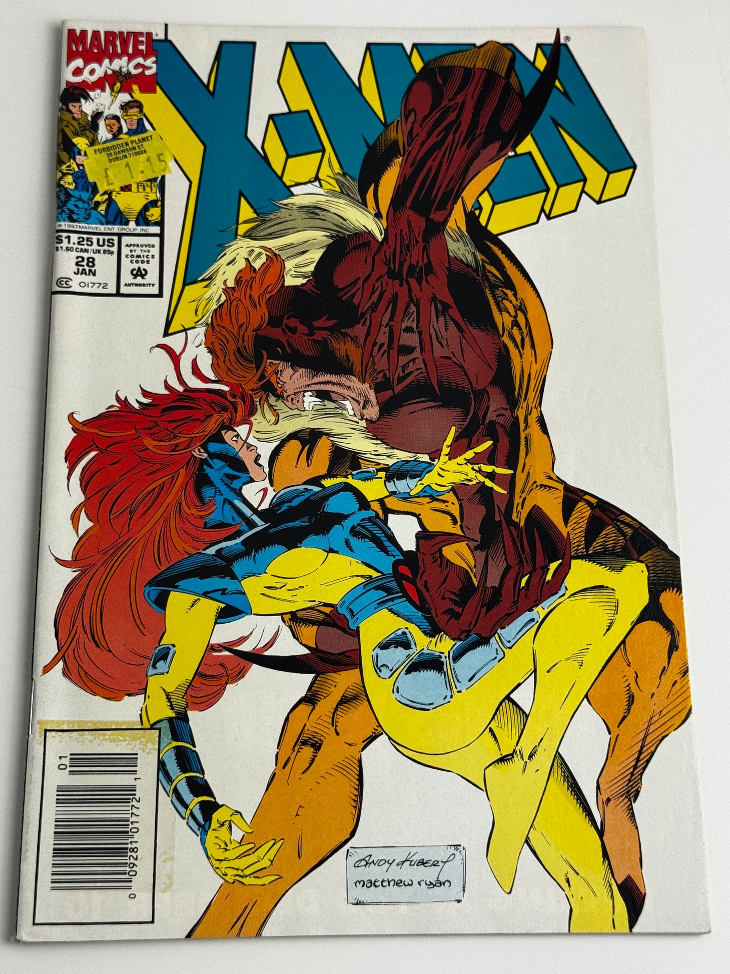 1993 - X-Men, Vol. 1 #28 Var. B - Devil In the House - NM- - ENG 1