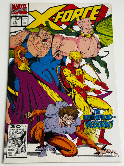 1991 - X-Force, Vol. 1 #5 Var. A - Under the Magnifying Glass - VF/NM - ENG 1