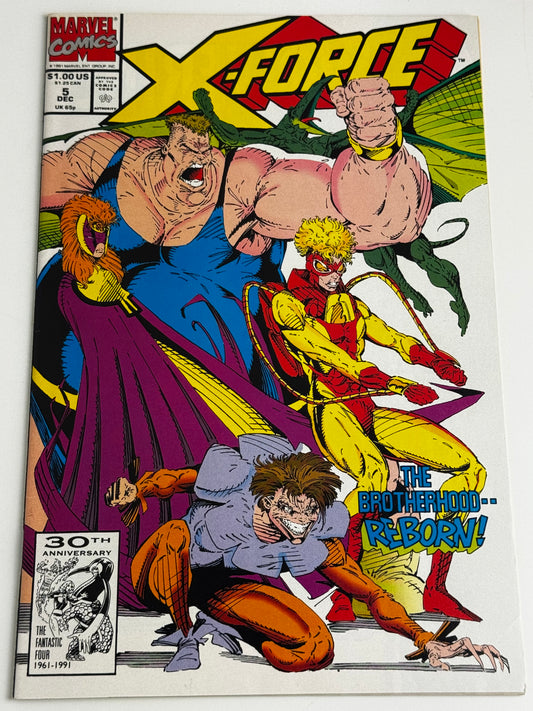 1991 - X-Force, Vol. 1 #5 Var. A - Under the Magnifying Glass - VF/NM - ENG 1