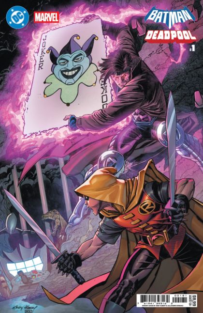 2025 - DC / Marvel: Batman / Deadpool #1 Var. I - The Cosmic Kiss Caper! / A Magician Walks Into a Universe / Sticks & Snikts / Harley & Hulk's Amazin' Saturday!!!! / New Friends in Old Places - M - ENG - PRE-ORDER 1