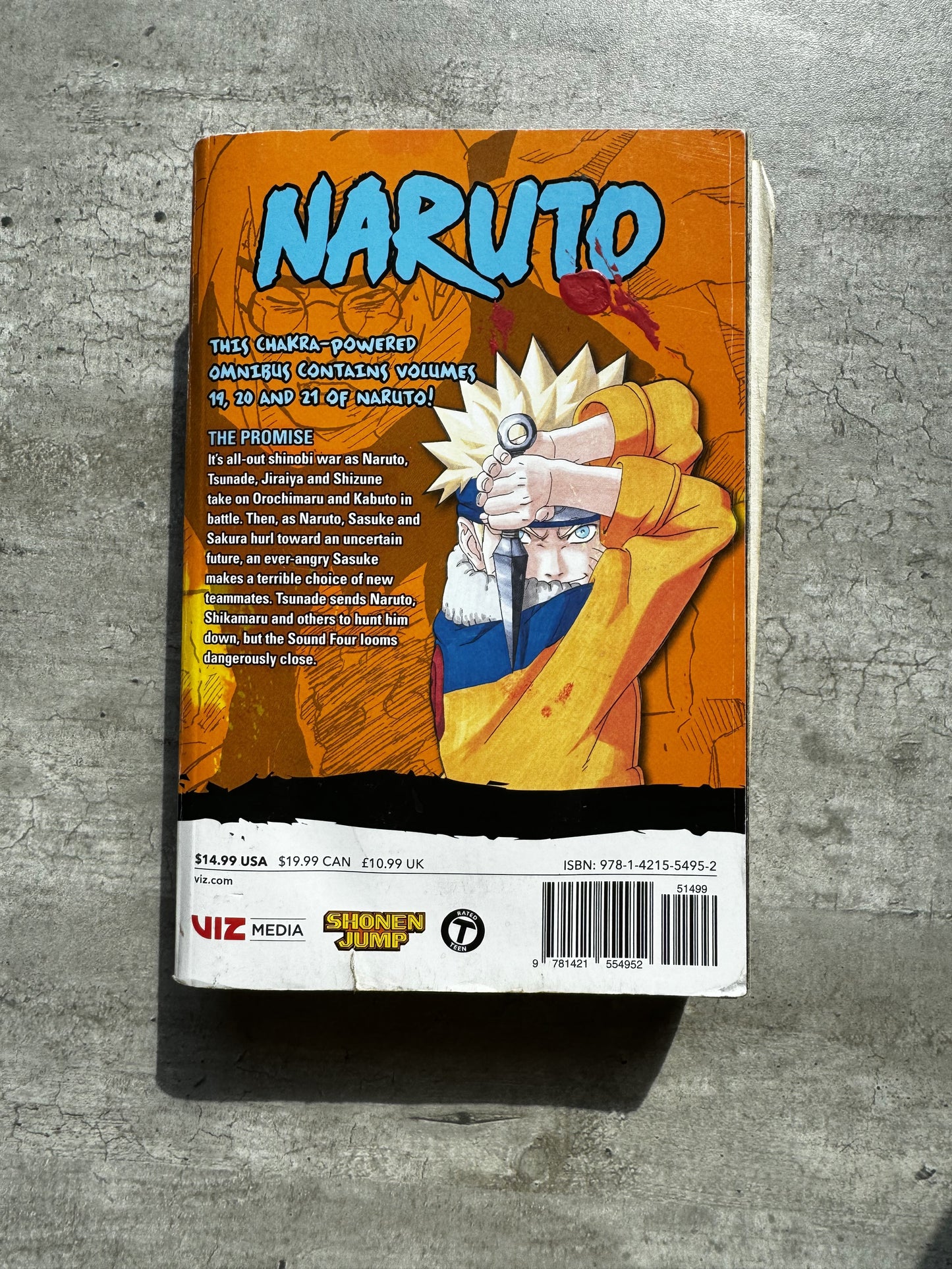 Naruto 3-en-1 Vol.19,20,21 - Masashi Kishimoto - (Inglés) Libro Manga