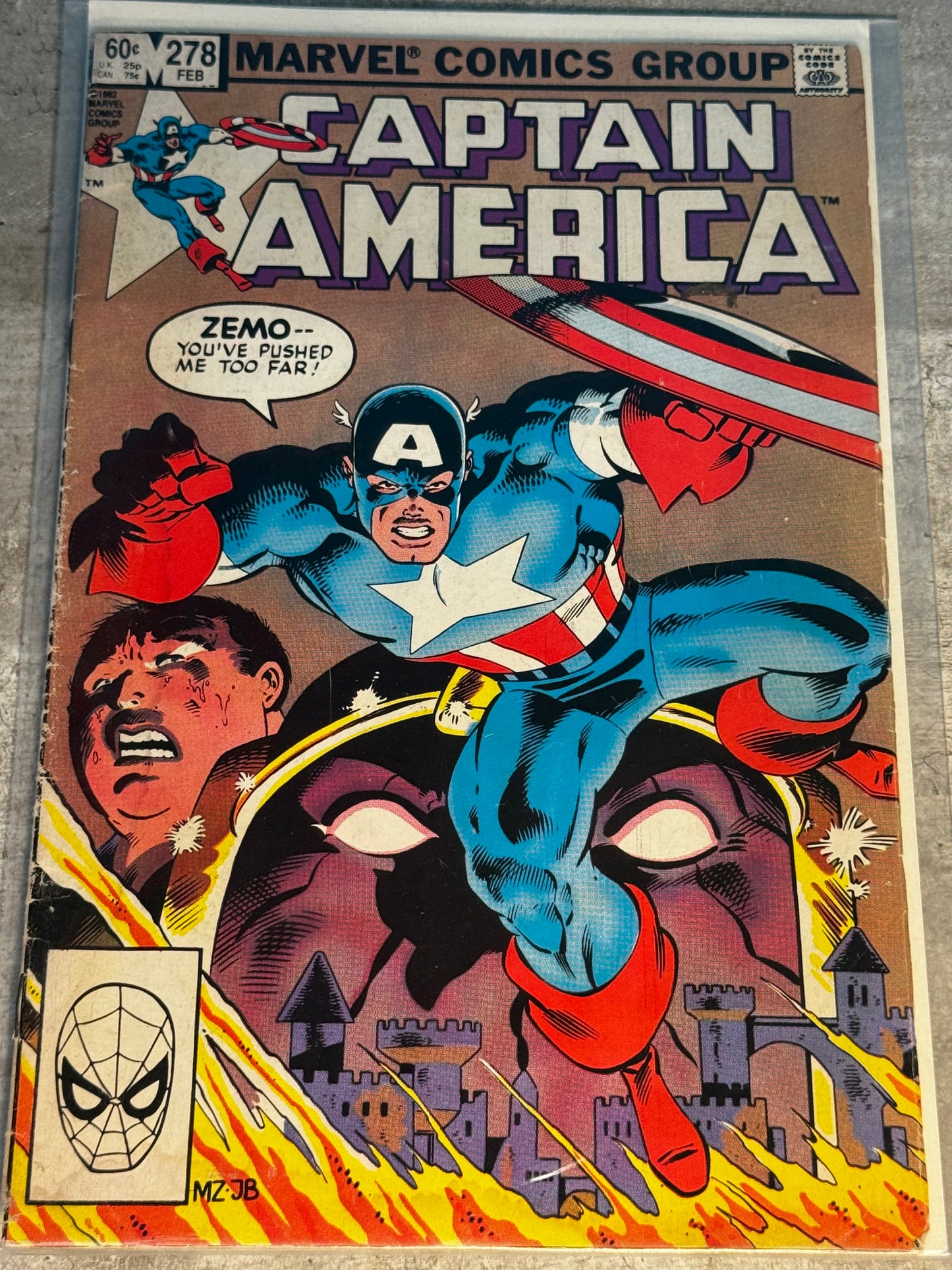 1982 - Marvel Comics - Captain America, Vol. 1 #278 Var. A - VF- - Eng 1