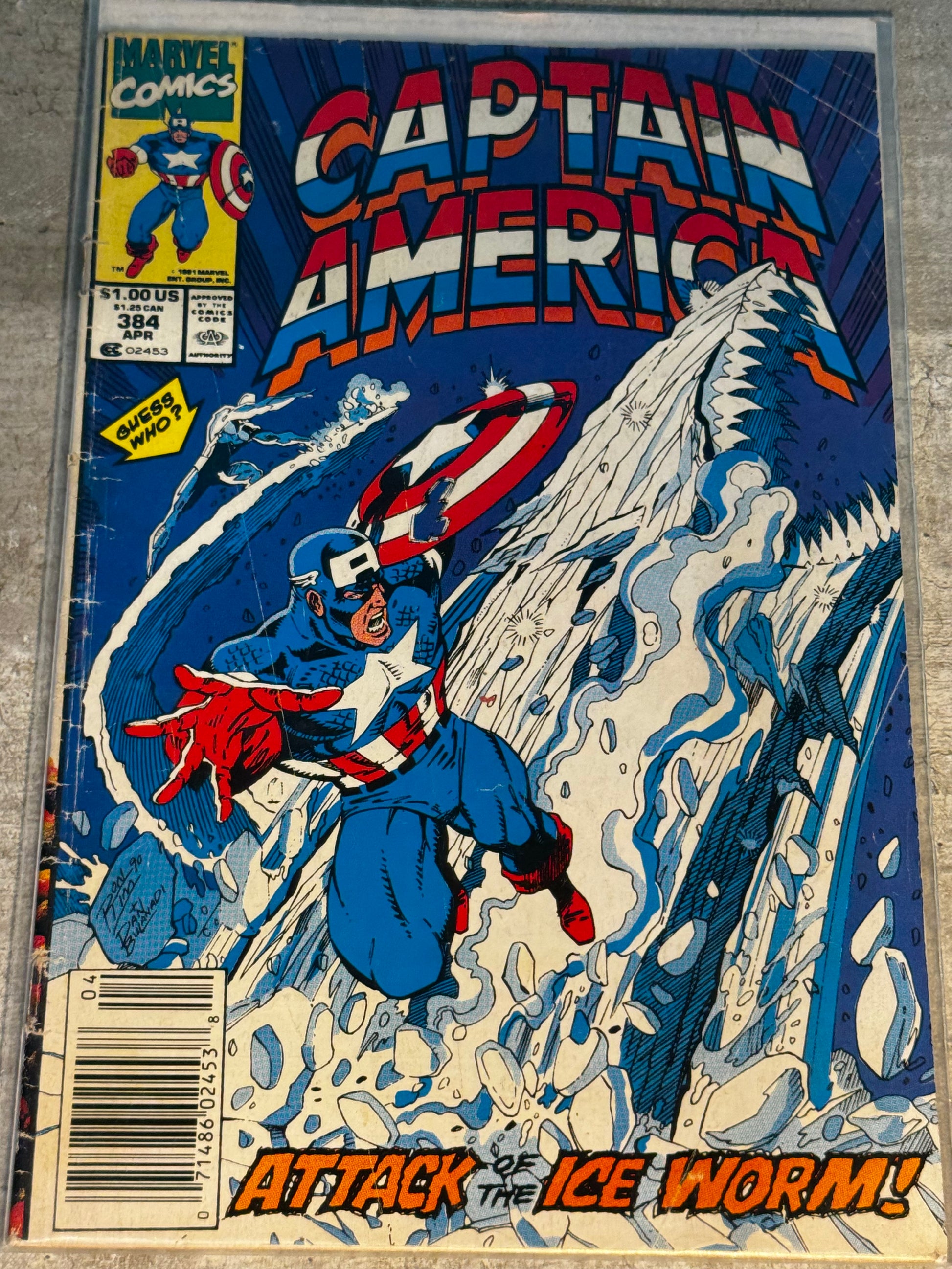 1991 - Marvel Comics - Captain America, Vol. 1 #384 Var. B - VF- - Eng 1