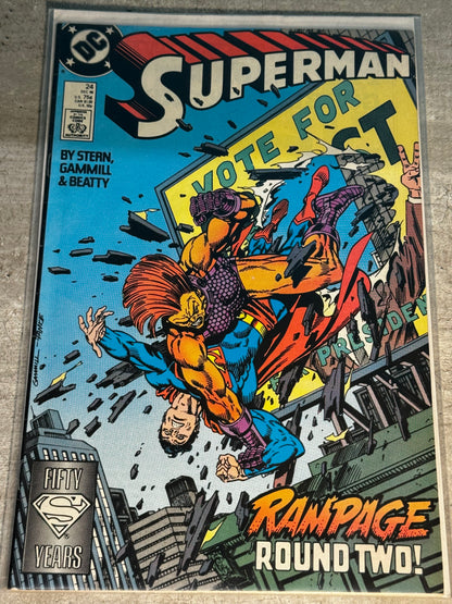 1988 - DC Comics - Superman, Vol. 2 #24 Var. A - F/VF - Eng 1