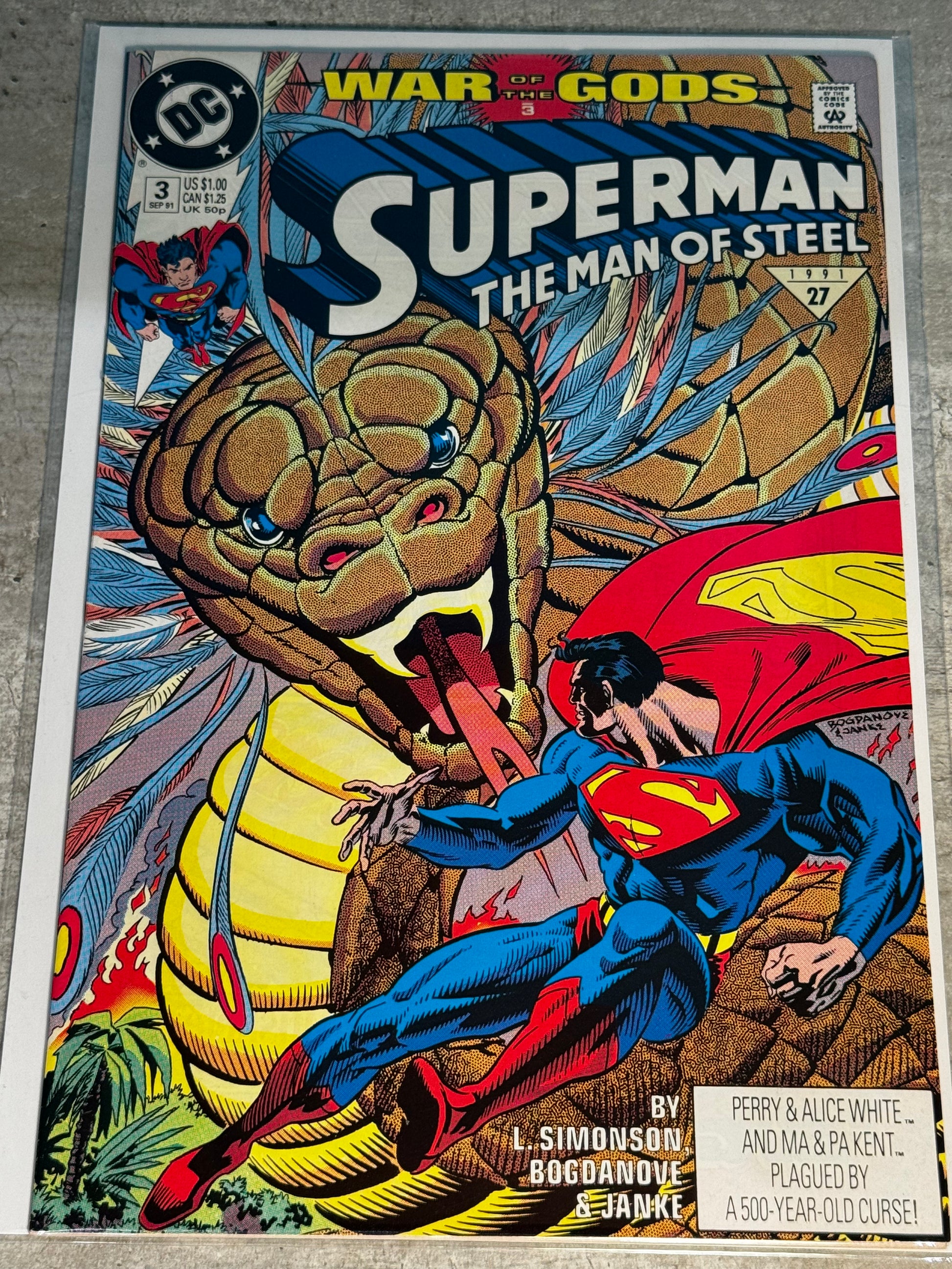 1991 - DC Comics - Superman: The Man of Steel #3 Var. A - VF+ - Eng 1