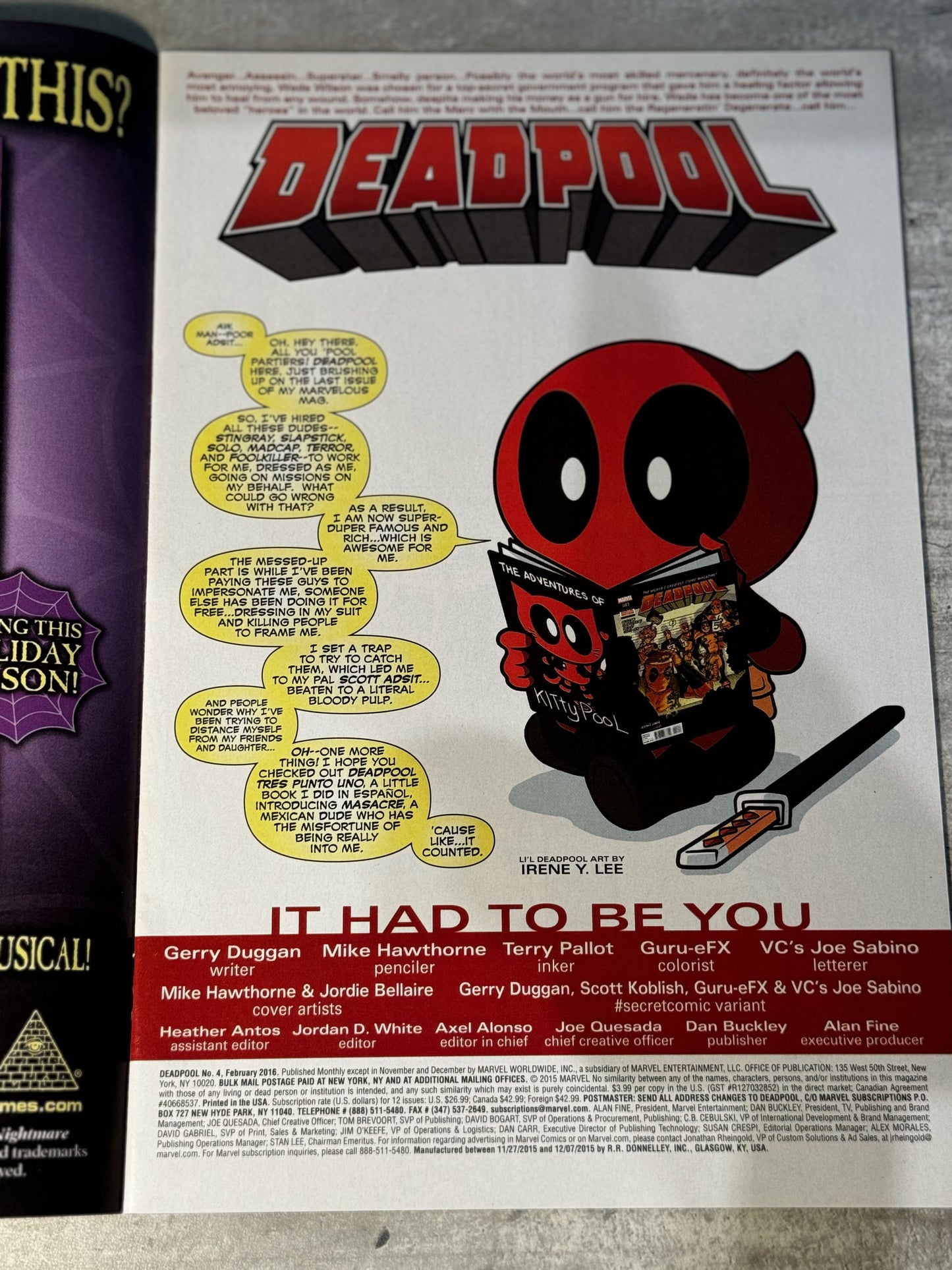 2015 - Marvel Comics - Deadpool, Vol. 5 #4 - NM+ - English