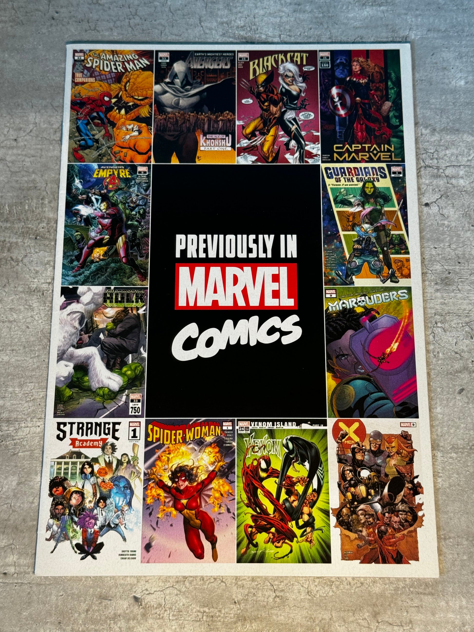 2020 - Marvel Comics - Previously in Marvel Comics: Recap Guide #1 - NM+ - English - 2