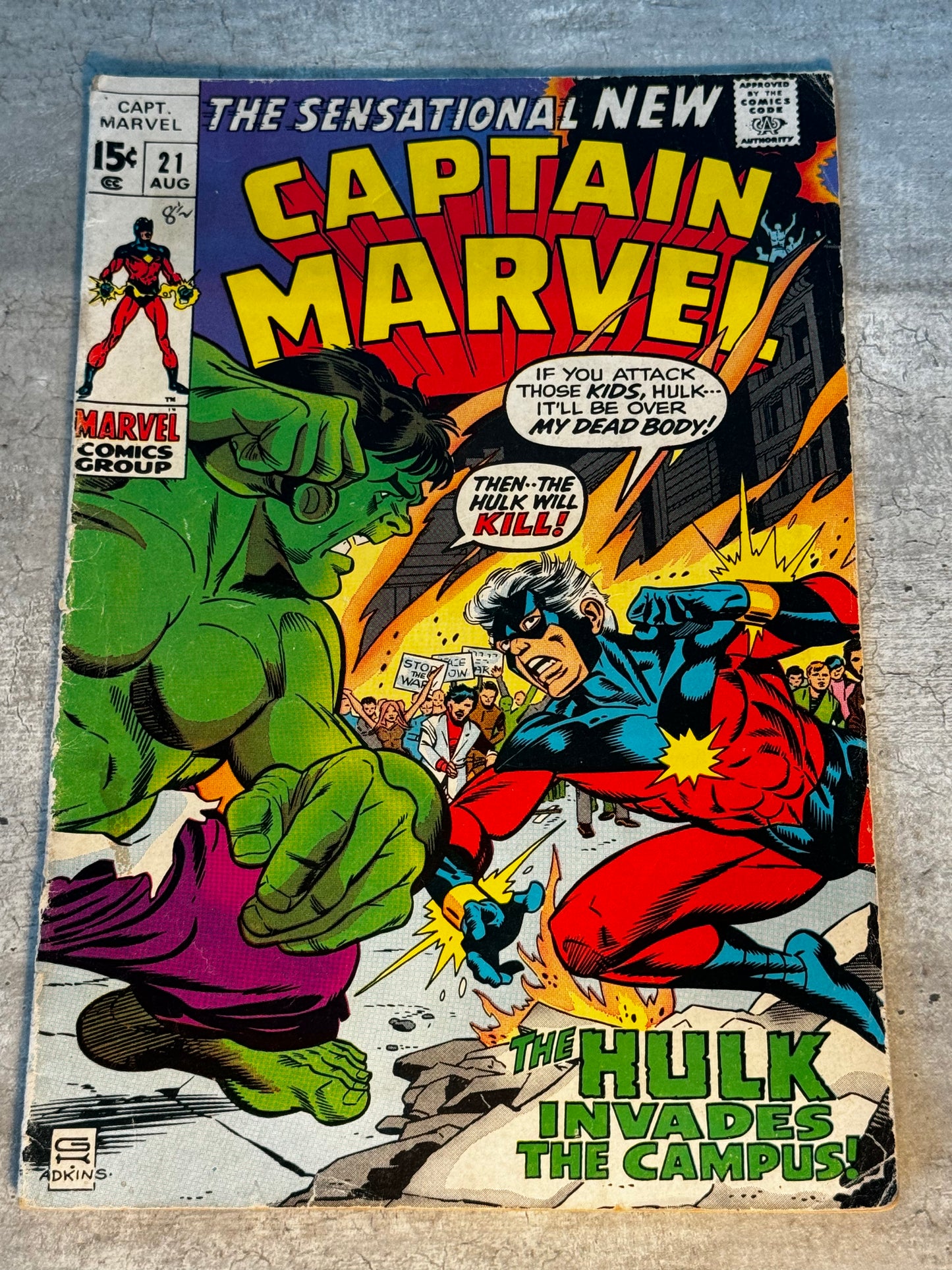 1970 - Marvel Comics - Captain Marvel, Vol. 1 #21 - F+ - English 1