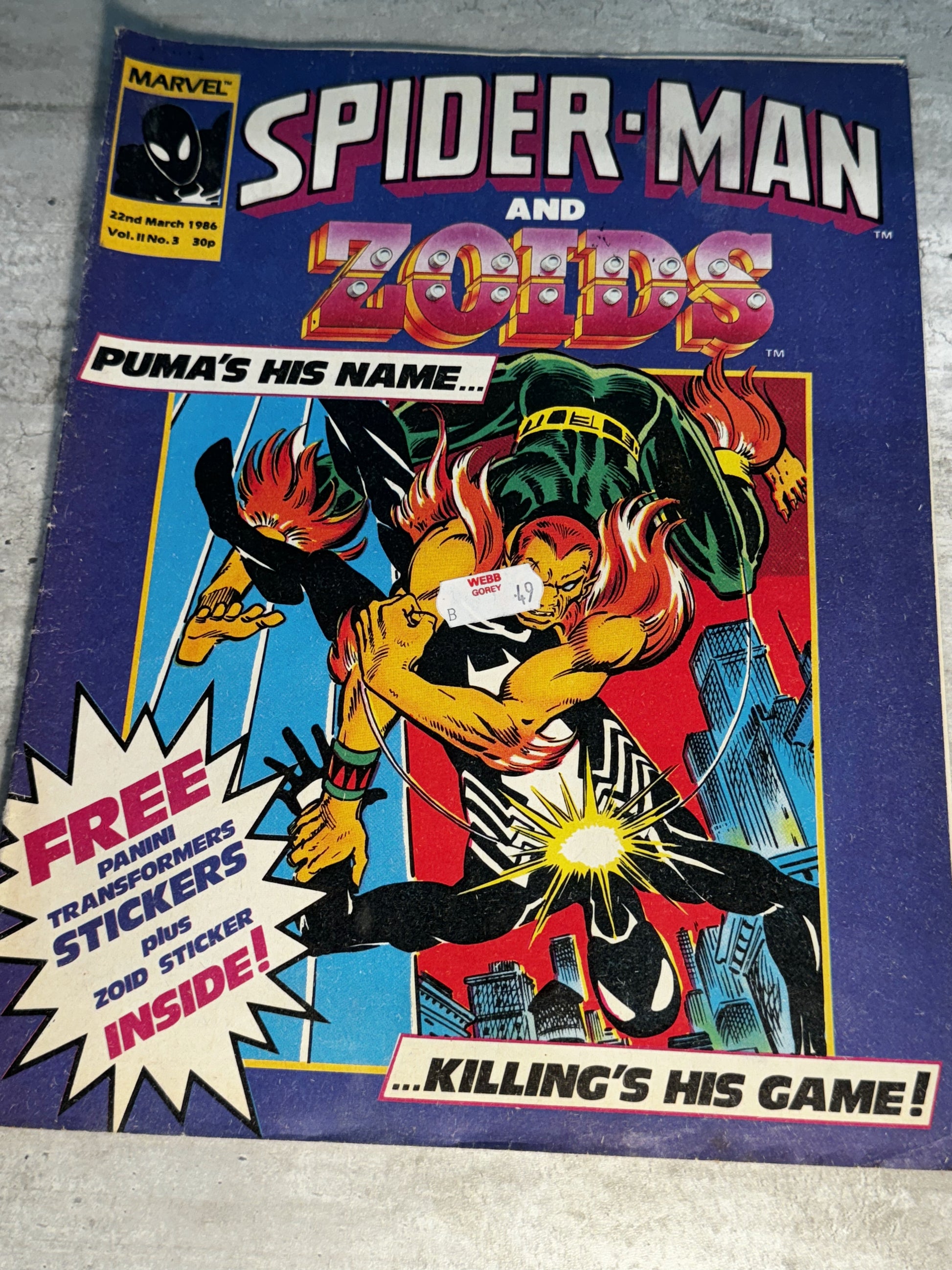 1986 - Marvel Comics - Spider-Man And Zoids #3 - VF - English 1