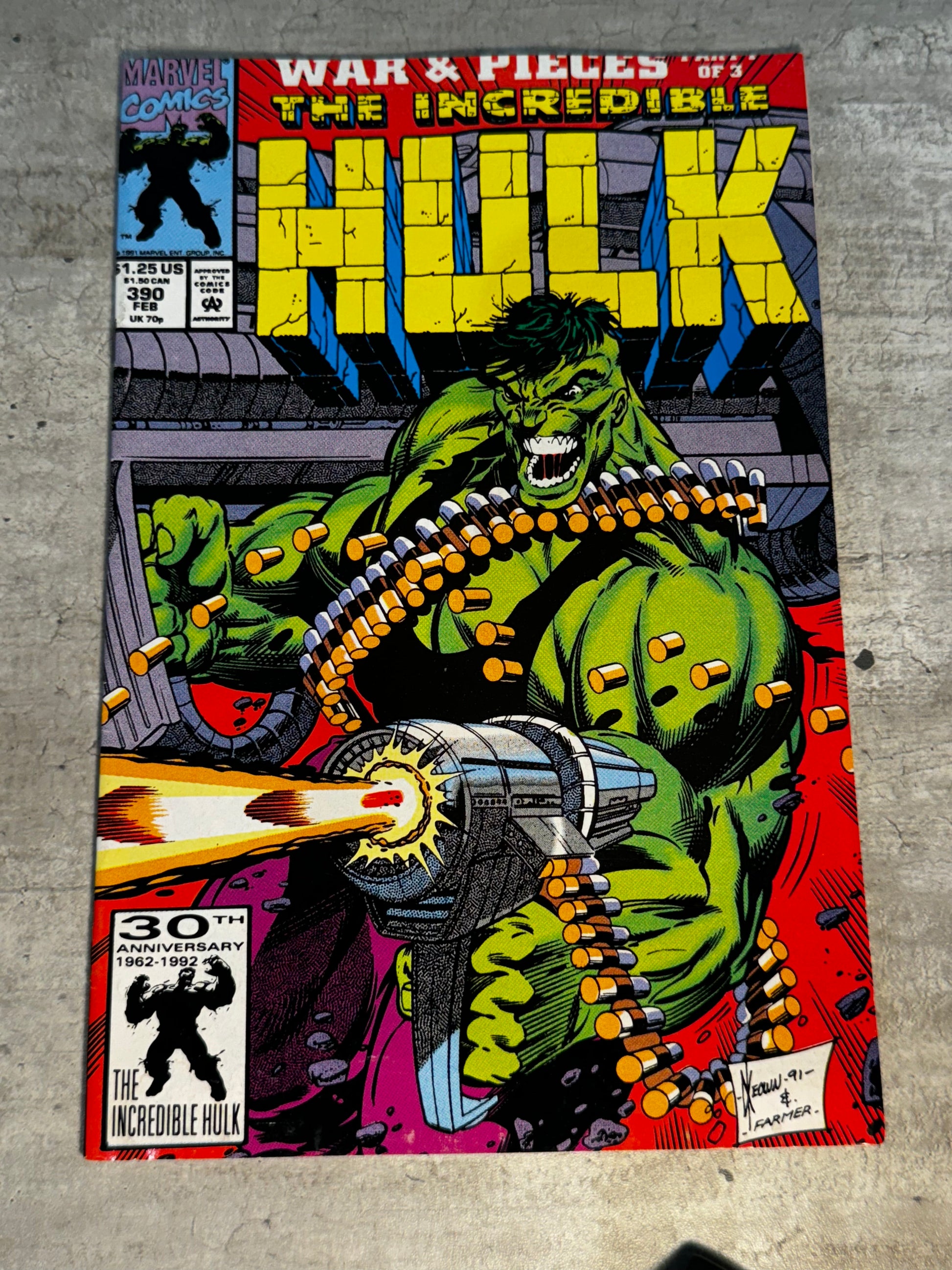 1991 - Marvel Comics - The Incredible Hulk, Vol. 1 #390 - VF - English 1