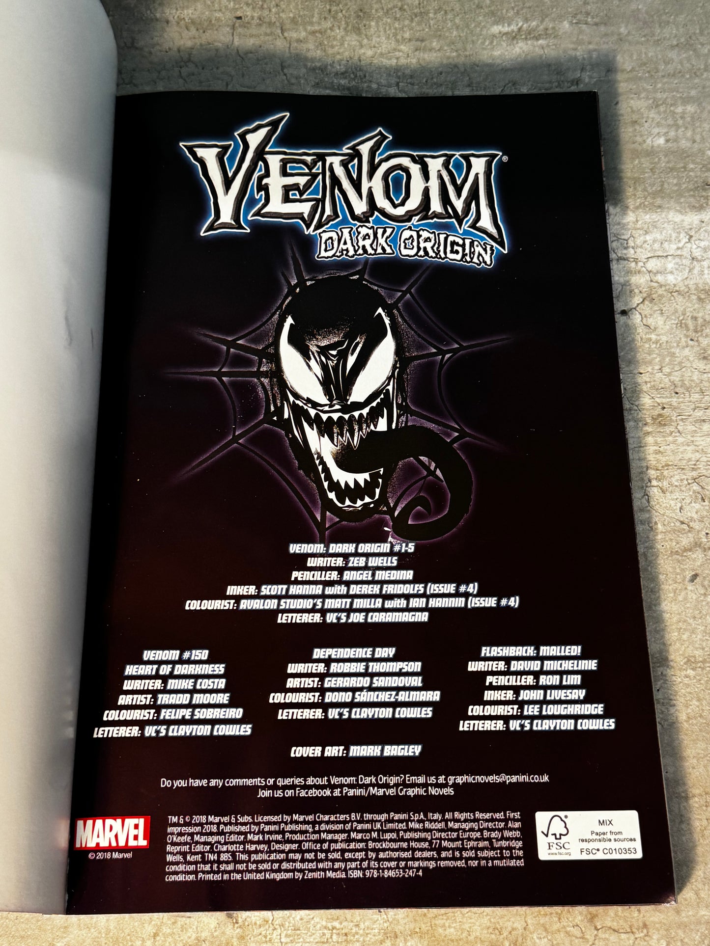 2018 - Marvel - Venom: Dark Origin - Graphic Novel - NM+ - English