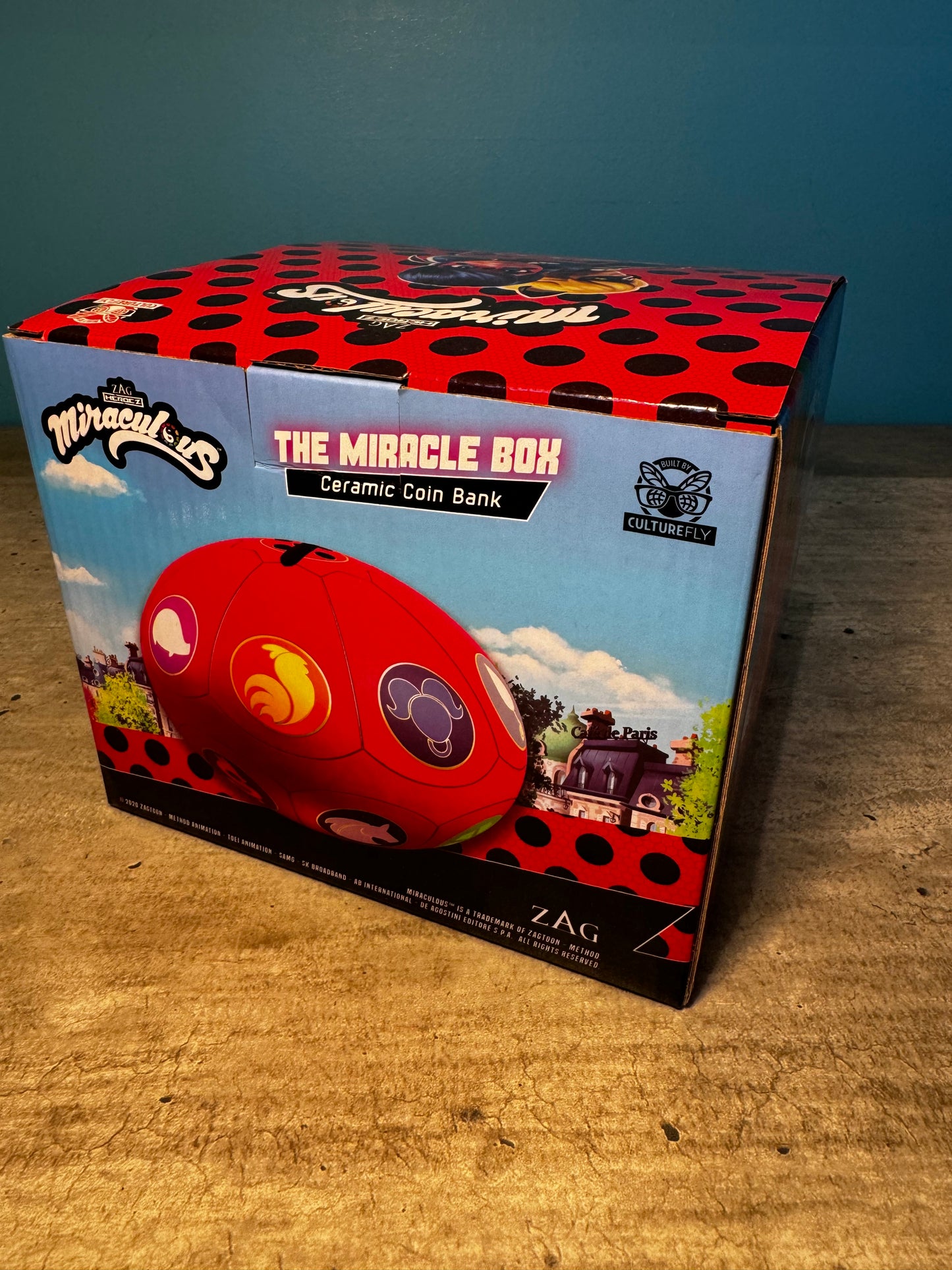 Miracle Box Ceramic Coin Bank Culturefly Exclusive NEW in Box - Miraculous Ladybug