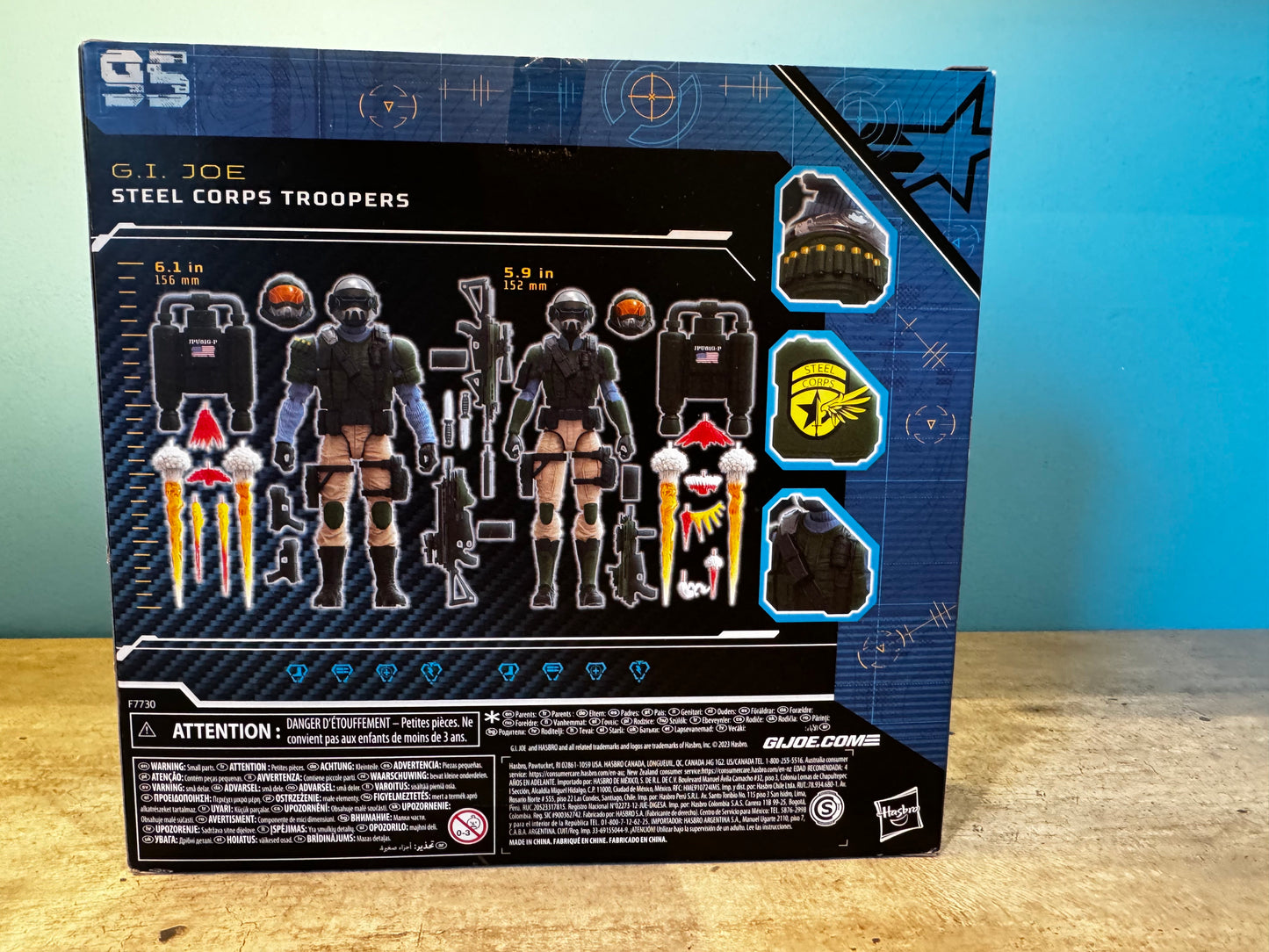 Figura de acción clasificada de GI Joe de 6 pulgadas, paquete de 2, Steel Corps Troopers, Hasbro